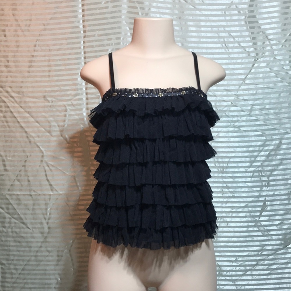 Forever 21 Fluffy Layered Flapper Tank Top Cami XS